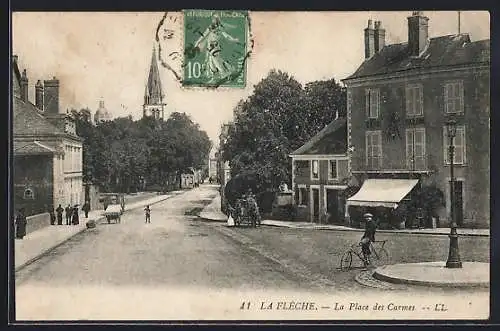 AK La Flèche, La Place des Carmes