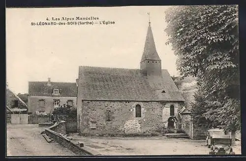 AK Saint-Léonard-des-Bois, L`église des Alpes Mancelles