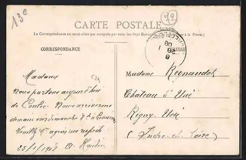 AK Conlie, Grande Rue animée avec passants et bâtiments historiques