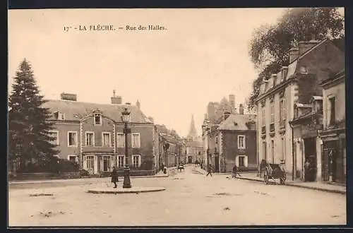 AK La Flèche, Rue des Halles