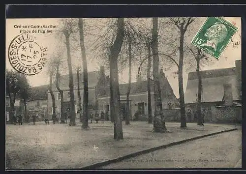 AK Cré-sur-Loir, Place de l`Église