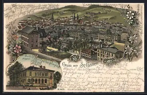Lithographie St. Gallen, Museum und Stadtpanorama