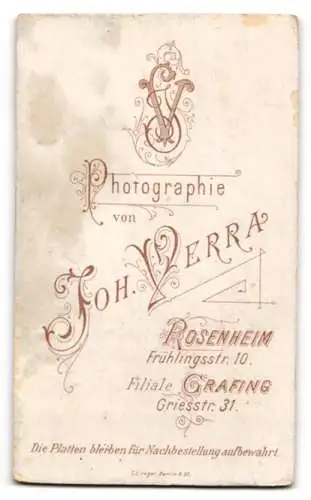 Fotografie Joh. Verra, Rosenheim, Frühlingstrasse 10, Porträt eines Mannes