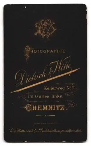 Fotografie Dietrich & Witte, Chemnitz, Kellerweg 7, Porträt einer Dame