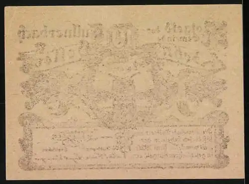 Notgeld Tullnerbach 1920, 10 Heller, Gemeindeamt mit dekorativem Rahmen