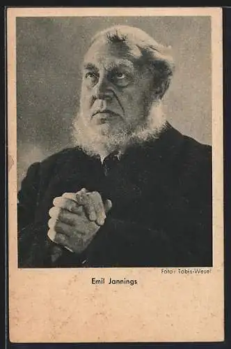 AK Schauspieler Emil Jannings in flehender Pose porträtiert