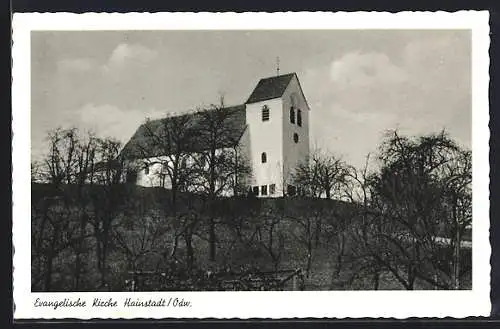 AK Hainstadt / Odenwald, evangelische Kirche