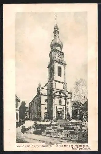 AK Stadtsteinach, Kirche, Spendenkarte für Neubau