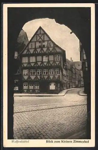 AK Wolfenbüttel, Blick zum Kleinen Zimmerhof