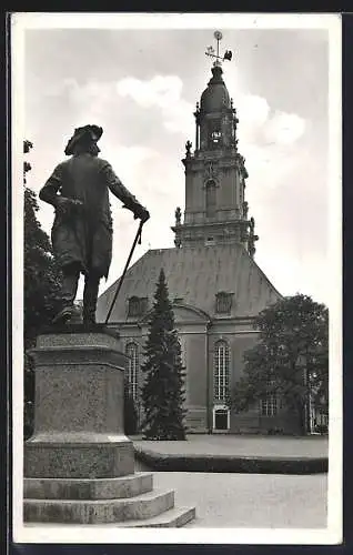 AK Potsdam, Garnisonkirche und Denkmal Friedrich II.