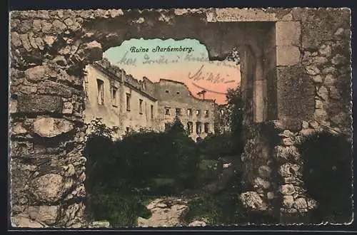 AK Dreistetten /N.-Oe., Ruine Starhemberg, Blick in den Hof