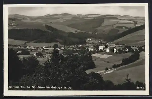 AK Schönau im Gebirge, Blick auf den Ort