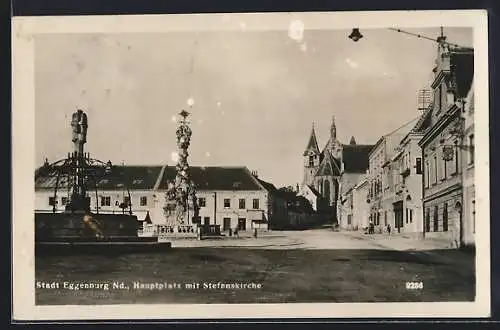 AK Eggenburg, Hauptplatz mit Stefanskirche