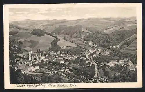 AK Kirchschlag /N.-Oe., Ortsansicht aus der Vogelschau