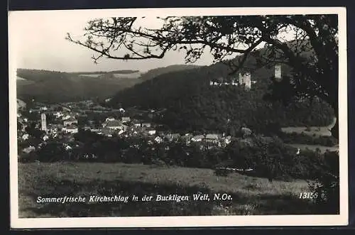 AK Kirchschlag in der buckligen Welt, Blick zur Burgruine