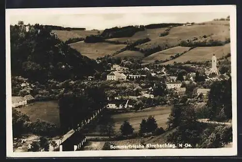 AK Kirchschlag /N.-Oe., Ortsansicht aus der Vogelschau