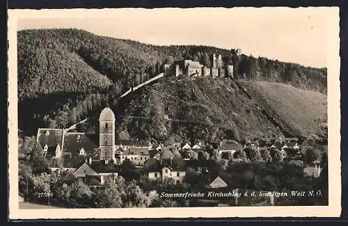 AK Kirchschlag i. d. buckligen Welt, Stadtpartie mit Schlossruine