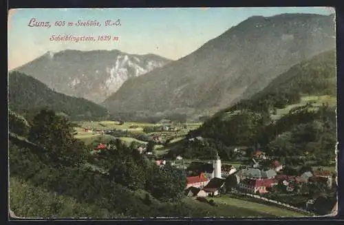 AK Lunz /N.-Ö., Blick gegen den Scheiblingstein