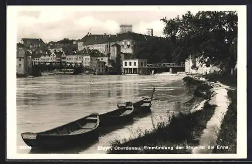 AK Steyr, Flusspartie Einmündung der Steyr in die Enns