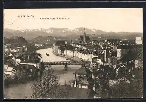 AK Steyr, Ansicht vom Tabor aus, Frauenportrait