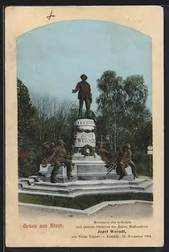 AK Steyr, Josef Werndl-Monument, Gründer der Österr. Waffenfabrik