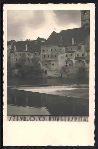 AK Steyr /O. Ö., Blick auf das Bürgerspital