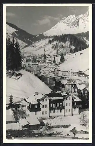 AK Mühlbach am Hochkönig, Ortsansicht im Schnee