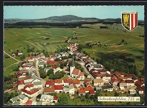 AK Schenkenfelden /O.-Ö., Mühlviertel vom Flugzeug aus