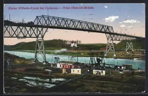 AK Holtenau, Hochbrücke über den Kaiser Wilhelm-Kanal