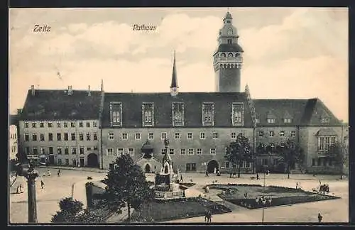 AK Zeitz, Rathaus, Aussenansicht