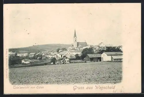 AK Wegscheid / Passau, Totalansicht von Osten