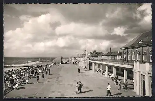 AK Westerland /Sylt, Nordseebad, Kurpromenade