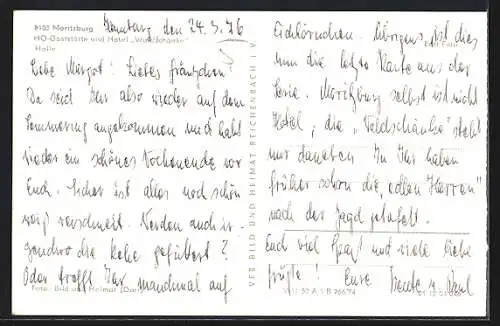 AK Moritzburg / Sachsen, HO-Gaststätte und Hotel Waldschänke, Halle