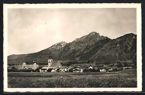 AK Grossgmain, Teilansicht und hoher Staufen mit Zwiesel