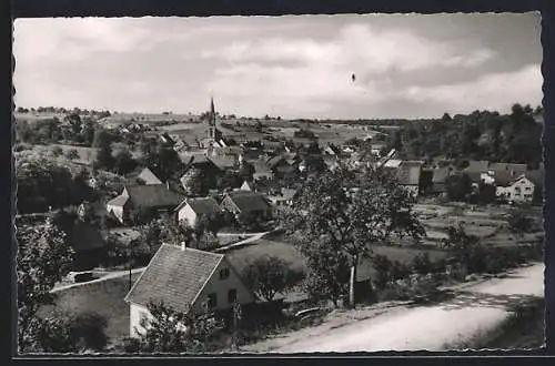 AK Waldmühlbach /Baden, Teilansicht mit Kirche