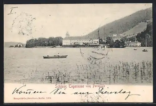 AK Tegernsee, Schloss Tegernsee vom Parapluie