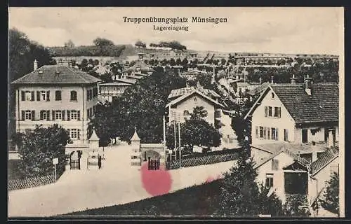 AK Münsingen, Truppenübungsplatz, Lagereingang