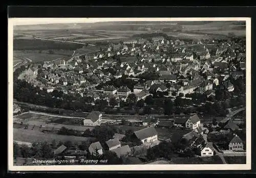 AK Donaueschingen, Gesamtansicht vom Flugzeug aus