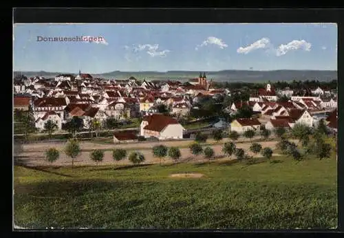 AK Donaueschingen, Blick auf die Stadt