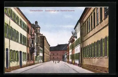 AK Germersheim, Schillerstrasse, Theobald Kaserne