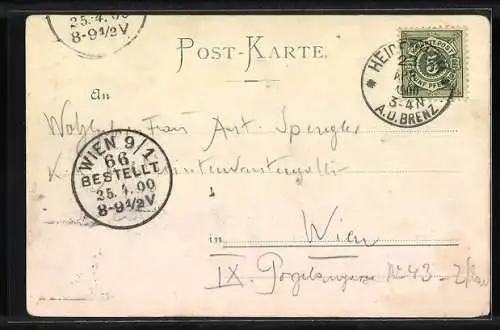 AK Heidenheim / Brenz, Obere Stadt mit Burg aus der Vogelschau