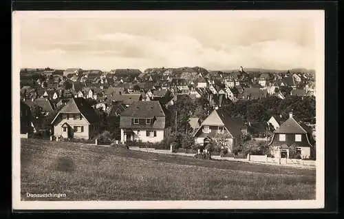 AK Donaueschingen, Teilansicht aus der Vogelschau