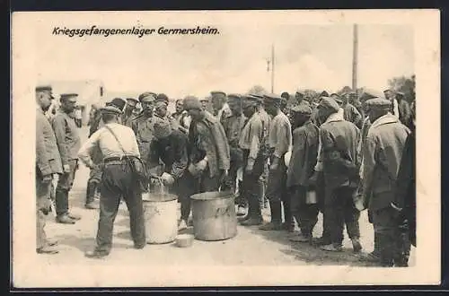 AK Germersheim, Kriegsgefangene im Kriegsgefangenenlager