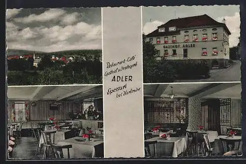 AK Spessart bei Karlsruhe, Restaurant-Café Adler, Bes. Robert Weber