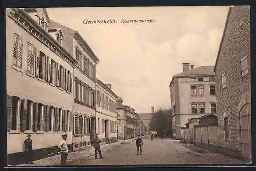 AK Germersheim, Partie in der Kasernenstrasse