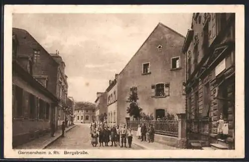 AK Germersheim a. Rh., Kinder in der Bergstrasse