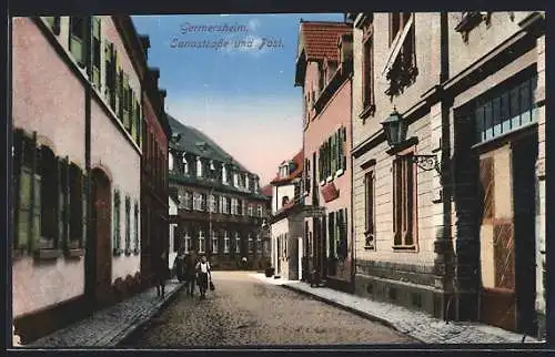 AK Germersheim, Sandstrasse und Post