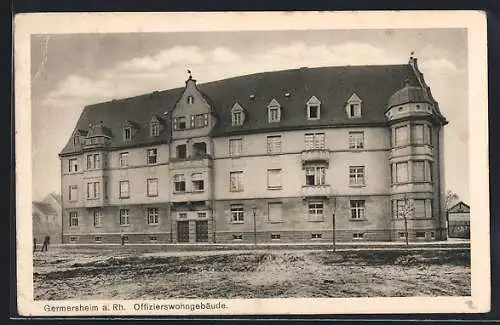 AK Germersheim a. Rh., Blick auf das Offizierswohngebäude