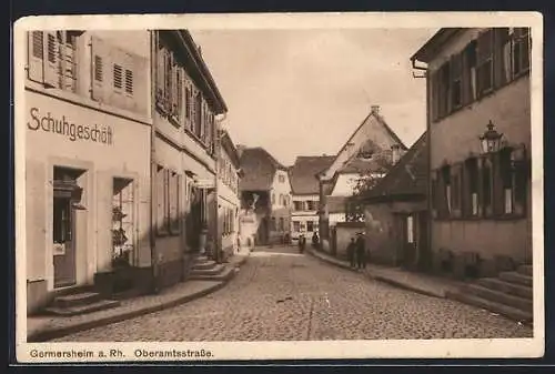 AK Germersheim a. Rh., Achuhgeschäft in der Oberamtstrasse