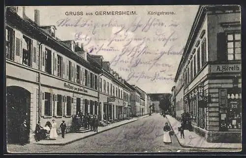 AK Germersheim, Gasthaus zum grünen Baum in der Königstrasse